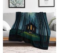 Custom Flannel Fleece Throw Blanket for Adults 60x80 Lightweight The Black Hut Bedtime Blanket Soft Warm Blankets for Bed Couch Sofa Camping Picnic Wedding Gift Winter Home Decoration