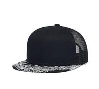 Custom Flat Bill Visor Classic Snapback Hat Blank Adjustable Brim High Top End Trendy Color Style Plain Tone Baseball Cap