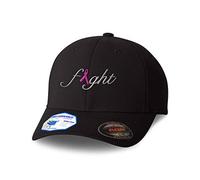 Custom Flexfit Hats for Men & Women Breast Cancer Pink Ribbon Embroidery, Black Design Only, L-XL