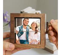 Custom Flip Book - Hand-Cranked Wooden Animation Frame with 8/16 Photos, Personalized Gift for Couples, Family, Christmas, Birthdays, and Anniversaries