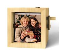 Custom Flipbook Photo Frame - Hand Cranked Animation Box with LED Light, Personalized Wedding/Anniversary/Birthday Gift for Couples, Him & Her (Color 3)