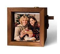 Custom Flipbook Photo Frame - Hand Cranked Animation Box with LED Light, Personalized Wedding/Anniversary/Birthday Gift for Couples, Him & Her (Color 1)