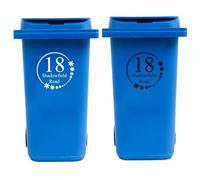 Custom Floral Wheelie Bin Stickers | Bin Stickers | 12 Colours | 2 Sizes | 3-5 Years Outdoor Use | Personalised 0010 (Small | 4 Pack)