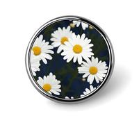 Custom Flowers Daisy Lapel Pin Aluminum Alloy Button Badge Personalized Exquisite Brooch Classic Mini Pin 1 Inch for Backpacks Hat Suit Jacket Clothing Decoration