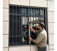 Custom Folding Security Windows, Safety Window Burglar Bars for Home Basement Storefront Apartment Protection，Emergency Escape Window Bars, Easy Install & DIY(W50xH130cm/20x51in)
