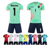 Custom Football Jersey for Adult Kids Men Women Youths Personalised Football Uniform Shirt and Shorts with Name Logo Team Number