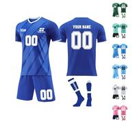 Custom Football Jersey,Personalized Football Jerseys Short Set with Team Name/Number/Logo,Football Jersey for Men Children's (Style 1)
