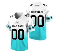 Custom Football Jersey Personalized Team Name Number & Logo Breathable Quick-Dry Sports Uniform for Men Women Youth Kids