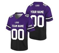 Custom Football Jersey Personalized Team Name Number & Logo Breathable Quick-Dry Sports Uniform for Men Women Youth Kids