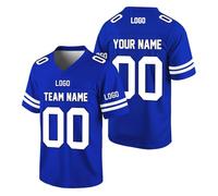 Custom Football Jersey Personalized Team Name Number & Logo Breathable Quick-Dry Sports Uniform for Men Women Youth Kids
