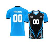 Custom Football Jersey Personalized with Name & Number - Breathable 100% Polyester Soccer Shirt for Men/Women/Youth Teams (16-XXXL Size Guide)