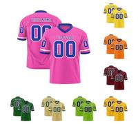 Custom Football Jersey Printed Mesh with Team Name Number Personalized Long Sleeve Rugby Shirt for Men Women Boys Girls