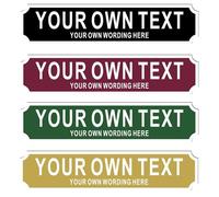 Custom Football Street Sign Plaque - Personalised MDF Wood or Acrylic Sign for Dads, Lads, Garage, Den, Man Cave, Bedroom Decor - OWN TEXT Coloured Signs (Acrylic, Medium: 390mm x 85mm)