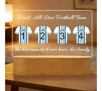 Custom Football Team Frame for Dad, Fathers Day Personalized Dad Gifts from Daughter Son, Dad’s Dream Team, Customized Family Keepsake Birthday Gifts for Father Grandpa Husband Football Lovers