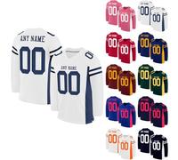 Custom Football Team Jerseys Printed Mesh with Your Name Number Personalized Rugby Uniforms for Men Youth Women Kids