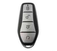 Custom For TPU Leather Case for Byd Song Plus Yuan Pro Atto 3 Han Car Key, Protects and Enhances Key Use (Silver)
