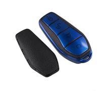 Custom For TPU Leather Case for Byd Song Plus Yuan Pro Atto 3 Han Car Key, Protects and Enhances Key Use (Blue)