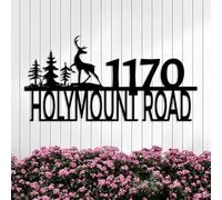 Custom Forest Deer Mailbox Sign,Personalized Deer Farm House Numbers for Outside,Address Numbers for Houses,Metal House Number,Address Signs for Houses,Custom Signs Outdoor Metal,Rancher Gifts