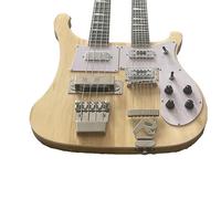 Custom Four string electric bass and 12 guitar original wood color grain rose fingerboard