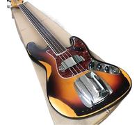 Custom Four-String Electric Bass in Sunset Color with Nitro Matte Paint - Perfect for Bassists Seeking a and High- Instrument with Professional Performance