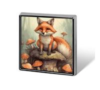 Custom Fox in The Woods Lapel Pin Aluminum Alloy Button Badge Personalized Exquisite Brooch Classic Mini Pin 0.7" X 0.7" Inch for Backpacks Hat Suit Jacket Clothing Decoration