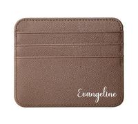 Custom Front Pocket Wallet, Personalized Name Initials Letter Monogrammed Credit Card Holder, Slim Thin Minimalist Black Crocodile Pattern PU Leather Card Cases, Gift Idea for Women Men Family Friend