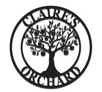 Custom Fruit Orchard Metal Wall Art,Personalised Farmer Name Signs,Garden Yard Patio Farm Decor,Gift for Fruit Grower,Welcome Sign Orchard 1