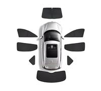 Custom Full Cover Car Window Sunshade for H-ONDA CRV 2007-2011,Insulation Privacy Blind Window Curtain,Black,Black-Black-8pcs