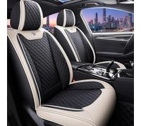 Custom Full Set Car Seat Cover for T-oyota Aygo X AB70 2021-2025,PU Leather Full Surround Seat Protector,Breathable Waterproof Seat Covers Accessories,F/WhiteBlack