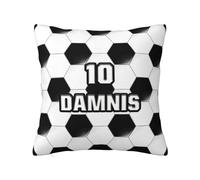 Custom Funny Ball Theme Throw Pillowcase for Sofa Bedding Custom Name Funny Sport Theme Throw Pillow Cover Personalized Sport Enthusiast Soccer Pillowcase Home Decor Gifts for Football Lovers