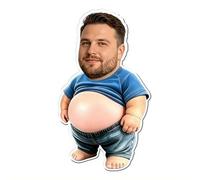 Custom Funny Squeeze Belly Fridge Magnets, Personalized Face Cute Refrigerator Magnets, Squeezable 3D Soft Belly Fridge Decor, Stress Relief Gift for Audlts Children