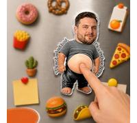 Custom Funny Squishies Belly Fridge Magnet, Personalized Face Refrigerator Magnets with Squeezable Belly, 3D Stress Relief Photo Keepsake Gift, It’s Not A Dad BOD, It’s A Father Figure
