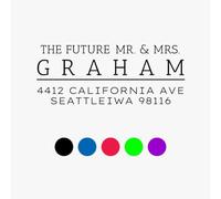 Custom Future Mr. & Mrs. Return Address Stamp, Personalized Self-Inking Stamper for Wedding Invitations, Christmas Cards, Envelopes, Packages, Engagement Gift, 4 Sizes & 5 Colors, Rectangle