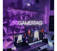 Custom Gamer Name Neon Sign Dimmable Game Username Neon Light for Wall Decor, Personalized Gamer Tag LED Light Up Sign for Gaming Room Bedroom Game Gifts for Boyfriend, Husband