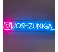 Custom Gamer Tag Neon Signs for Wall Decor, Personalized Snapchat Sign Username Neon Sign LED Streaming Light, Custom Name Gifts for Gamer Streamer on Twitch Youtube Facebook