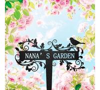 Custom Garden Metal Sign Personalised Flower Stake Outdoor Yard Plaque Gardener Nameplate Rustic Metal Decor Gift for Mom Grandma Backyard, Pet Memorial Plaque, Pet Tribute