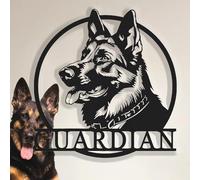 Custom German Shepherd Metal Wall Sign | Personalized Dog Name Art | Stylish Room & Home Decor | Unique Gift for Dog Lovers & Pet Owners | 8 to 24 Inches
