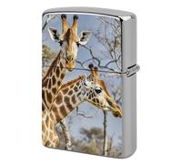 Custom Giraffe Lighter Case Personalized Metal Lighter Cover Holder Reusable Shockproof Protective Lighters Without Insert Gift for Men Women Dad Husband