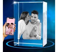 Custom Glass 3D Laser Etched Picture Christmas Decor Custom Photo Valentine's For Women