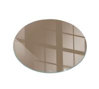 Custom Glass Hearth Protector for Safe and Modern Home Decor Brown Colour 80 cm