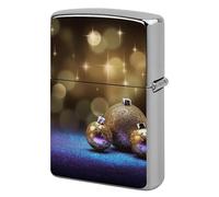 Custom Golden Glitter Christmas Lighter Case Personalized Metal Lighter Cover Holder Reusable Shockproof Protective Lighters Without Insert Gift for Men Women Dad Husband