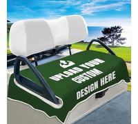 Custom Golf Cart Seat Covers, Personalised Golf Cart Seat Towel with Your Text, Image & Logo,100% Microfiber Keeps the Seat Cool and Comfortable, Fit for Yamaha, EZGO, 2-Seat Golf Carts and Club cars