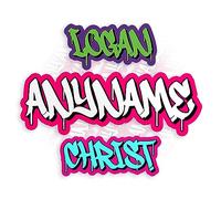 Custom Graffiti Name Sticker Personalized Name Die-Cut Vinyl Stickers for Hard Hat Water Bottle Laptop Kindle Cars Aesthetic Decoration Stuff Gifts (Graffiti)
