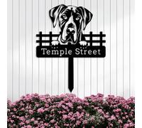 Custom Great Dane House Numbers Plaques,Personalised Garden Signs and Plaques for Outside,Outdoor Metal Decor for Front Door, Garden Decor, Ideal Dog Mom Gifts