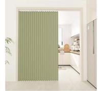Custom Green Folding Room Divider Curtains for Entryways Living Rooms Bedrooms & Wardrobes - W240xH240cm - Stylish Privacy Solution & Home Decor Accent