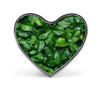 Custom Green Leaves Wall Lapel Pin Aluminum Alloy Button Badge Personalized Heart Exquisite Brooch Classic Mini Pin for Backpacks Hat Suit Jacket Decoration