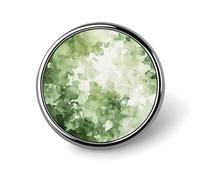 Custom Green Style Painting Lapel Pin Aluminum Alloy Button Badge Personalized Exquisite Brooch Classic Mini Pin 1 Inch for Backpacks Hat Suit Jacket Clothing Decoration