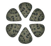 Custom Green Vines Silhouette Guitar Picks Set of 6 for Acoustic Guitars Violin Ukulele Bass