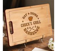 Custom Grill Master Cutting Board for Dad, Personalized BBQ Board Gift for Father's Day, Birthday, Christmas, or Kitchen Décor Gift Idea