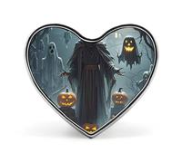 Custom Grim Reaper Lapel Pin Aluminum Alloy Button Badge Personalized Heart Exquisite Brooch Classic Mini Pin for Backpacks Hat Suit Jacket Decoration